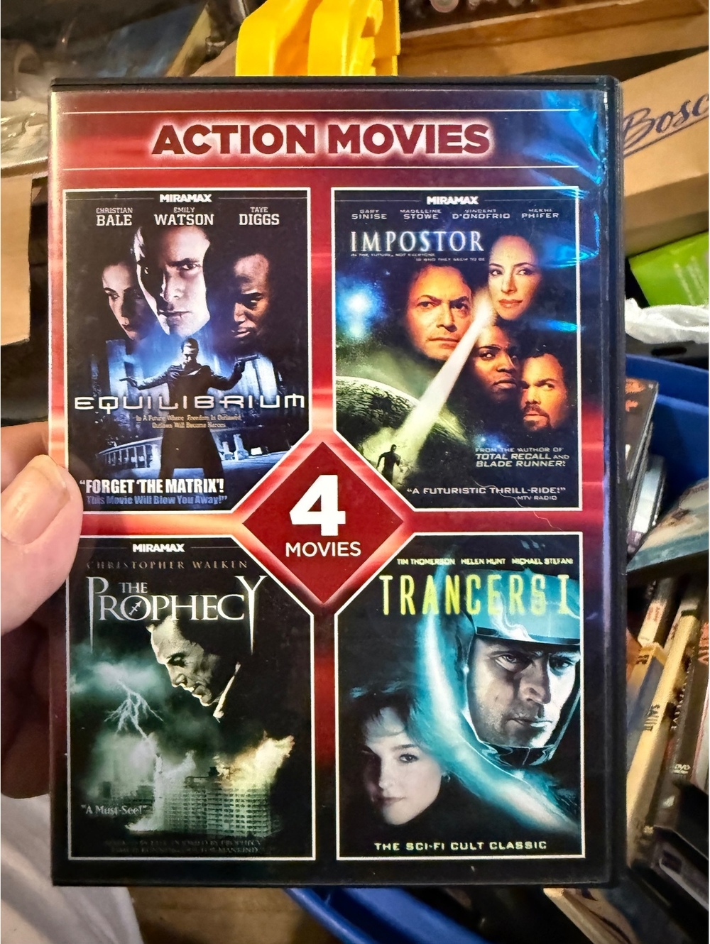 Action Movies 4-Movie DVD Set: Equilibrium, Impostor, The Prophecy, Trancers I